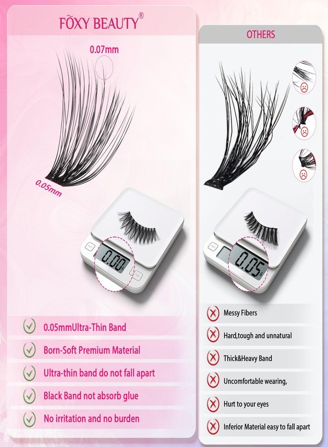 CCODDY Waltz Lash Clusters Kit - Lash Clusters Lashes D Curl Eyelash Clusters Lash Extension Kit 30D40D50D60DFluffy eyelash clusters kit with Bond and Seal 0.07MM False Eyelashes DIY at Home - Image 2